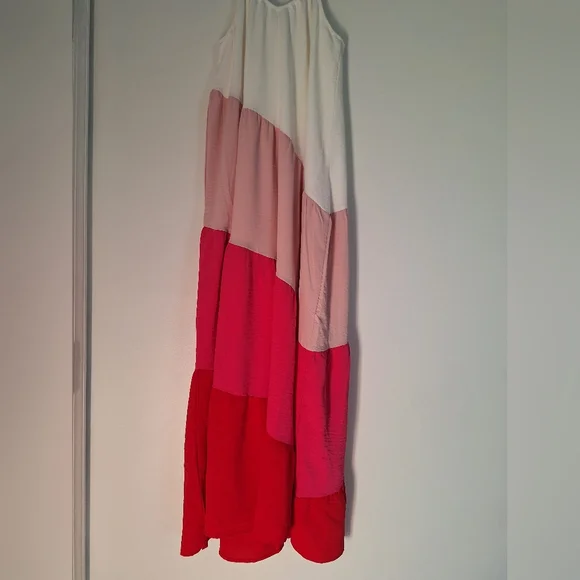 TCEC Womens Dress in White, Pink, and Red Size M - Picture 6 of 9